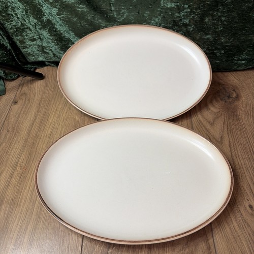 Denby neutral brown rim plate - denby,