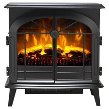 Dimplex Leckford Freestanding Optiflame Effect Electric Stove 2kW Black LEC20