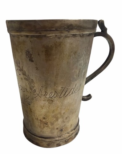 Antique 19thc pewter quart - antique,