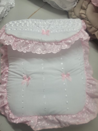 White foot muff pram set - foot,