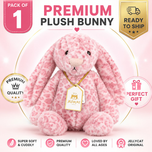 Jellycat pink cheetah bunny - pink,
