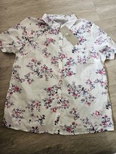 Womens Floral White Shirt, By