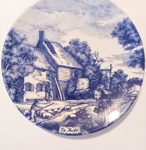 Plate vintage delft blue - vintage, and