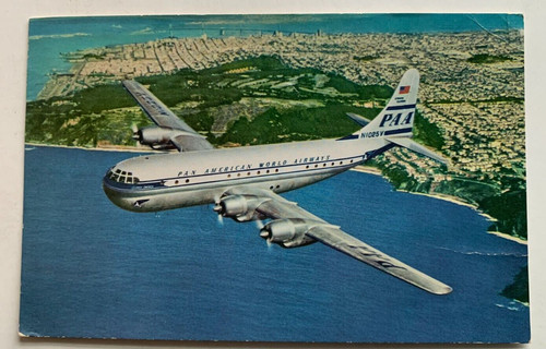 1950s aircraft postcard - postcard, paa
