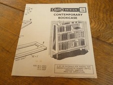VINTAGE HOBBIES DESIGN No.3348 CONTEMPORARY BOOKCASE HOBBIES SUPPLEMENT PLAN