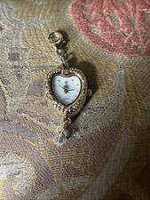 Kirks Folly Add A Charm Heart Watch Pendant Rose Gold Tone-needs battery
