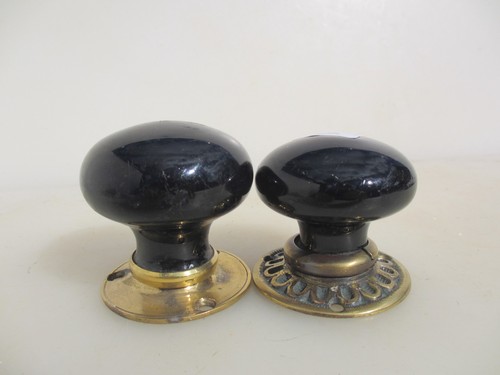 Antique ceramic door - antique, knobs
