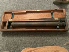 Vintage Ww1/ww2 Gun Sighting Telescope Brass Boxed Ross London