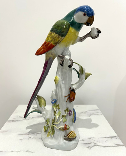 Meissen porcelain parrot - meissen,