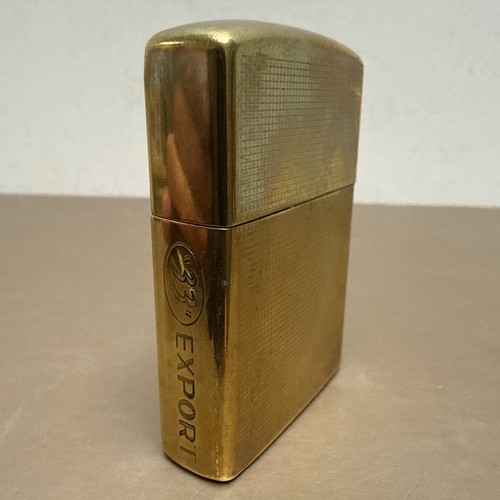 Brass petrol lighter made - made, in