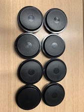 8 X LARGE BLACK CASTOR CUPS