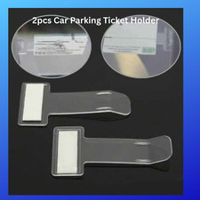 Car Parking Ticket Permit Transparent Self Adhesive Holder Windscreen Clips