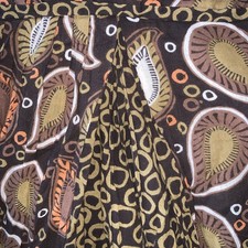 ANOKHI EAST Artisan PRINTED COTTON GAUZE BOHO MIDI DRESS Choc 14 or 16