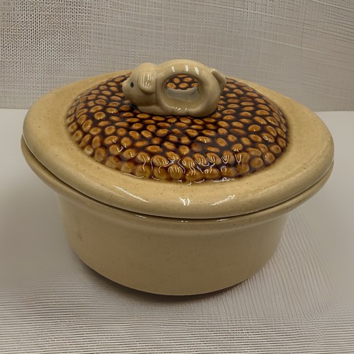 Vintage stoneware casserole - stoneware,