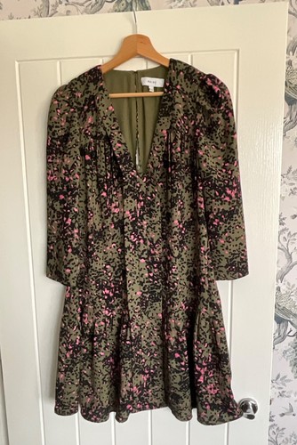 Reiss khaki animal print dress - reiss,