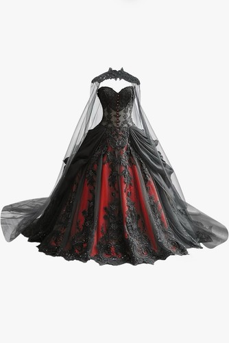 Mauuwy gothic wedding dress - mauuwy,