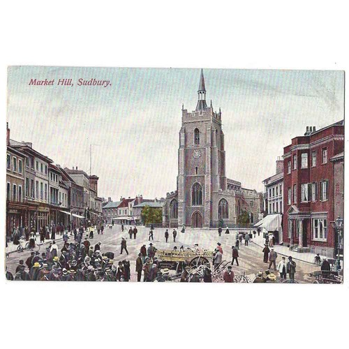 Sudbury market hill postcard - market, hill,