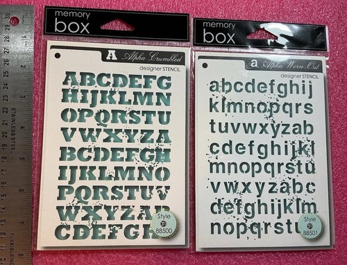 Memory box alphabet stencils - memory,
