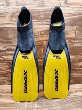 SEAC SUB XSpeed X Speed Yellow Full Foot Fins Women's size 6-7 Made In Italy