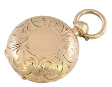 Superb Antique Gold Engraved