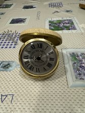 WESTCLOX TRAVEL VINTAGE ALARM CLOCK ROMAN NUMERAL DIALS IN CREAM MANUAL Good