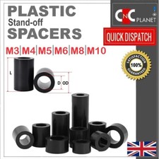 Black plastic standoff - black, spacers