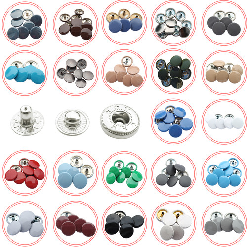 Press studs multicolour caps - multicolour,