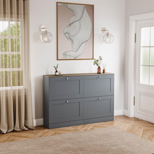 New modern grey 4 drawer - modern,