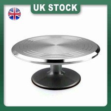 Cake Turntable 12'' Aluminum Cake Revolving Stand Holder Cake Baking Tool-UK