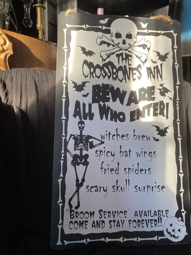Spooky halloween sign decor - spooky,