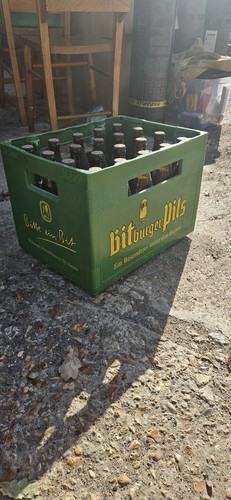 Old beer crates with - old,