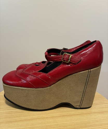 Vintage wedge platform shoes - vintage,