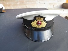 MERCHANT NAVY OFFICERS SERVICE CAP WITH CAP BADGE SIZE 58 / 7 1/4