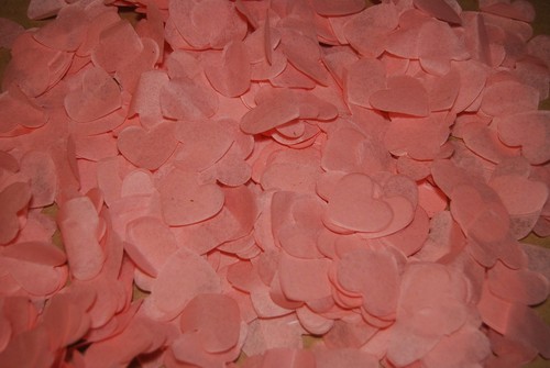 Pink wedding confetti love - wedding,