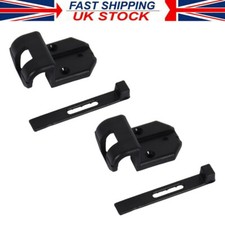 2x Black Sliding Table Rail