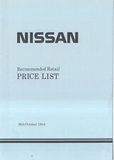Nissan Price List 1984 Oct