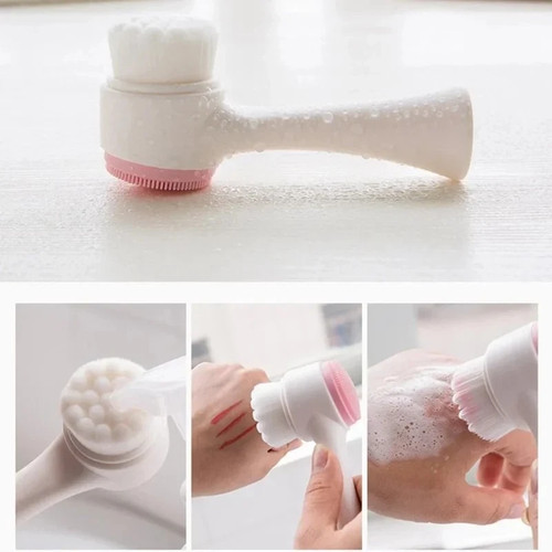 Facial cleansing brush double - facial,