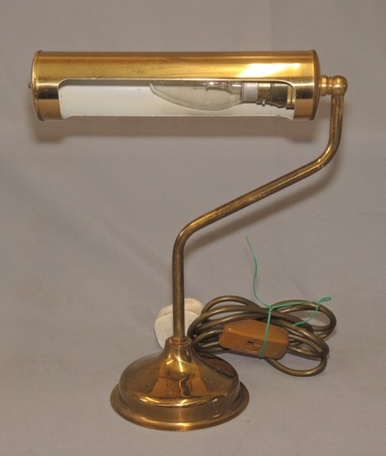 Brass bankers desk piano lamp - piano,