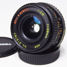 BELL & HOWELL 28mm f2.8 Wide-Angle Manual Camera Lens PENTAX K PK fit CLEAN