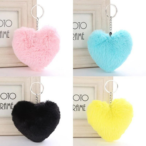 Heart shape keychain faux - heart,