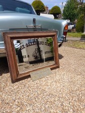 Antique Pub Mirror With Brass Plaque 90/70cm. Can Deliver For A Fee