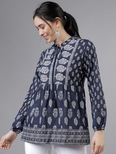 Indian Women Blue & White