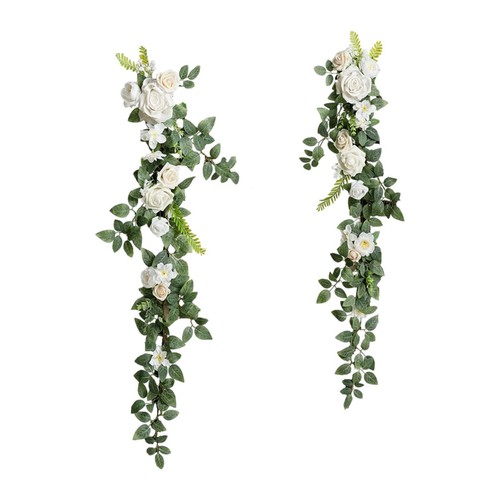 Pew flowers wedding aisle - 2x,
