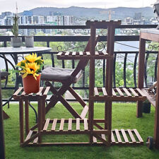 38" Wood Flower Plant Pot