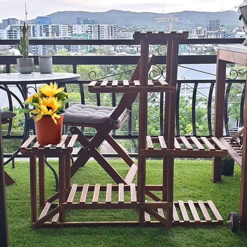 Wood flower plant pot - 38",