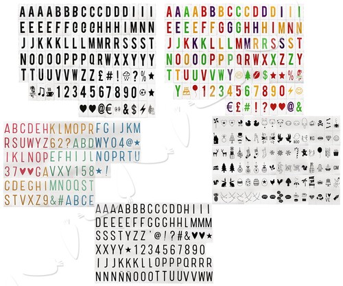 Letters symbols light up - letters, &