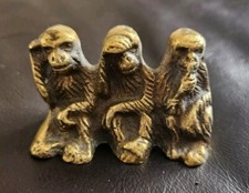 Vintage Solid Brass 3 Wise
