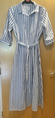 Zanzea blue white striped - white,