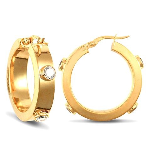 Creole earrings 9ct yellow - creole,