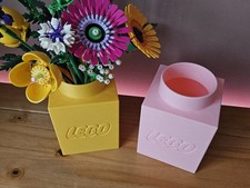 1 X Rose Pink Lego Flower Vase